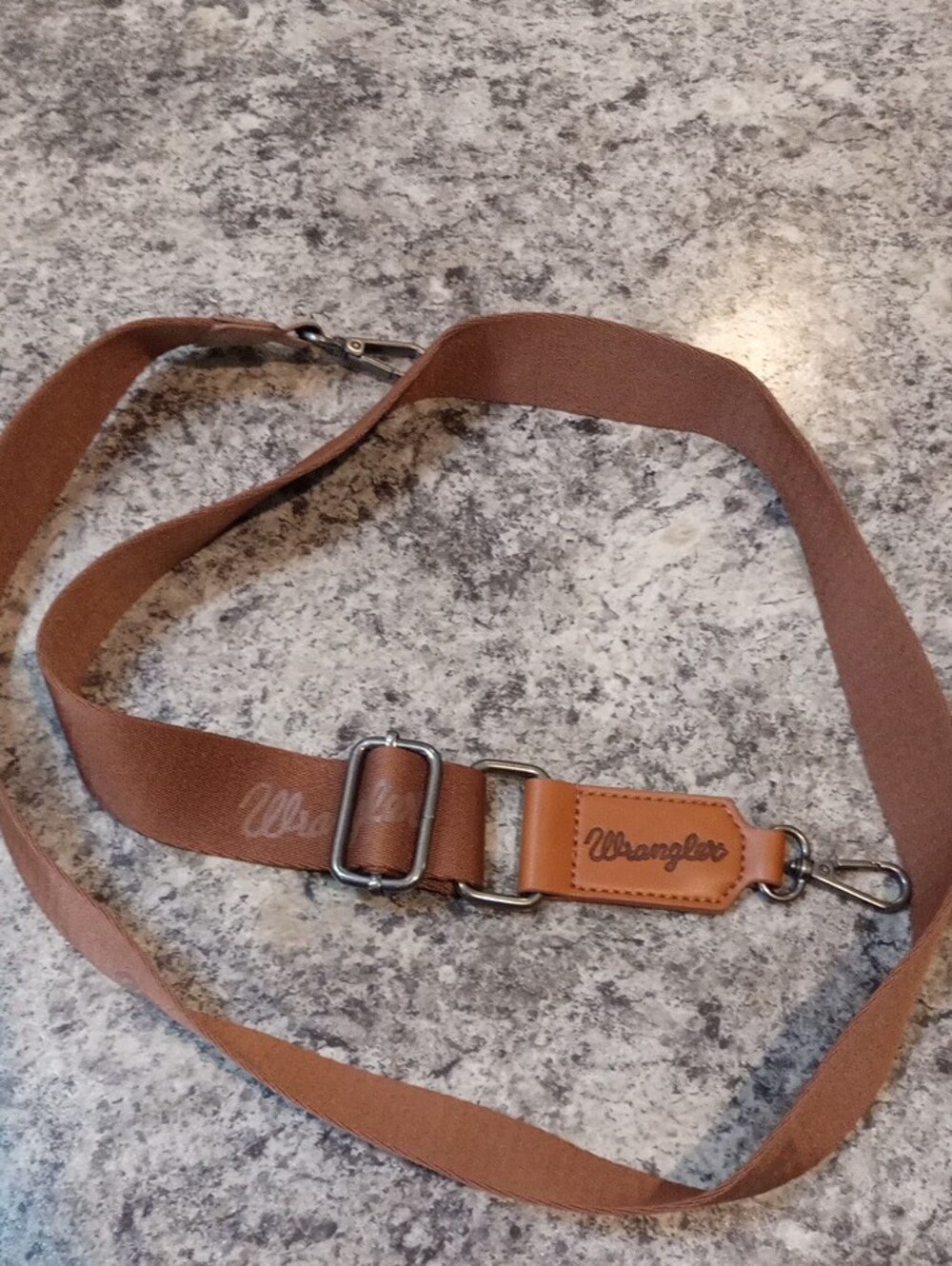 Wrangler Tan Brown Embroidered Crossbody Satchel - Picture 7 of 10